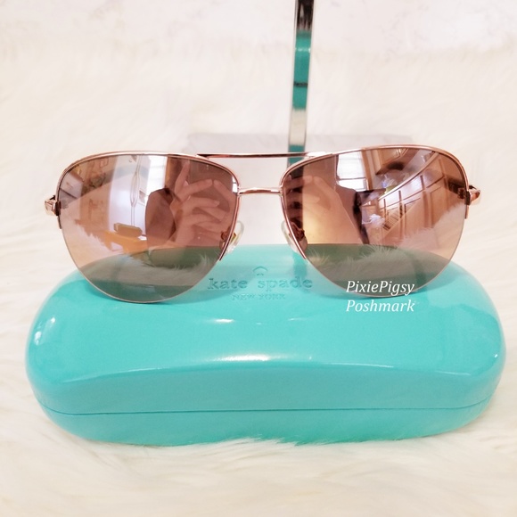 kate spade Accessories Kate Spade Bethann Aviator Gold Sunglasses